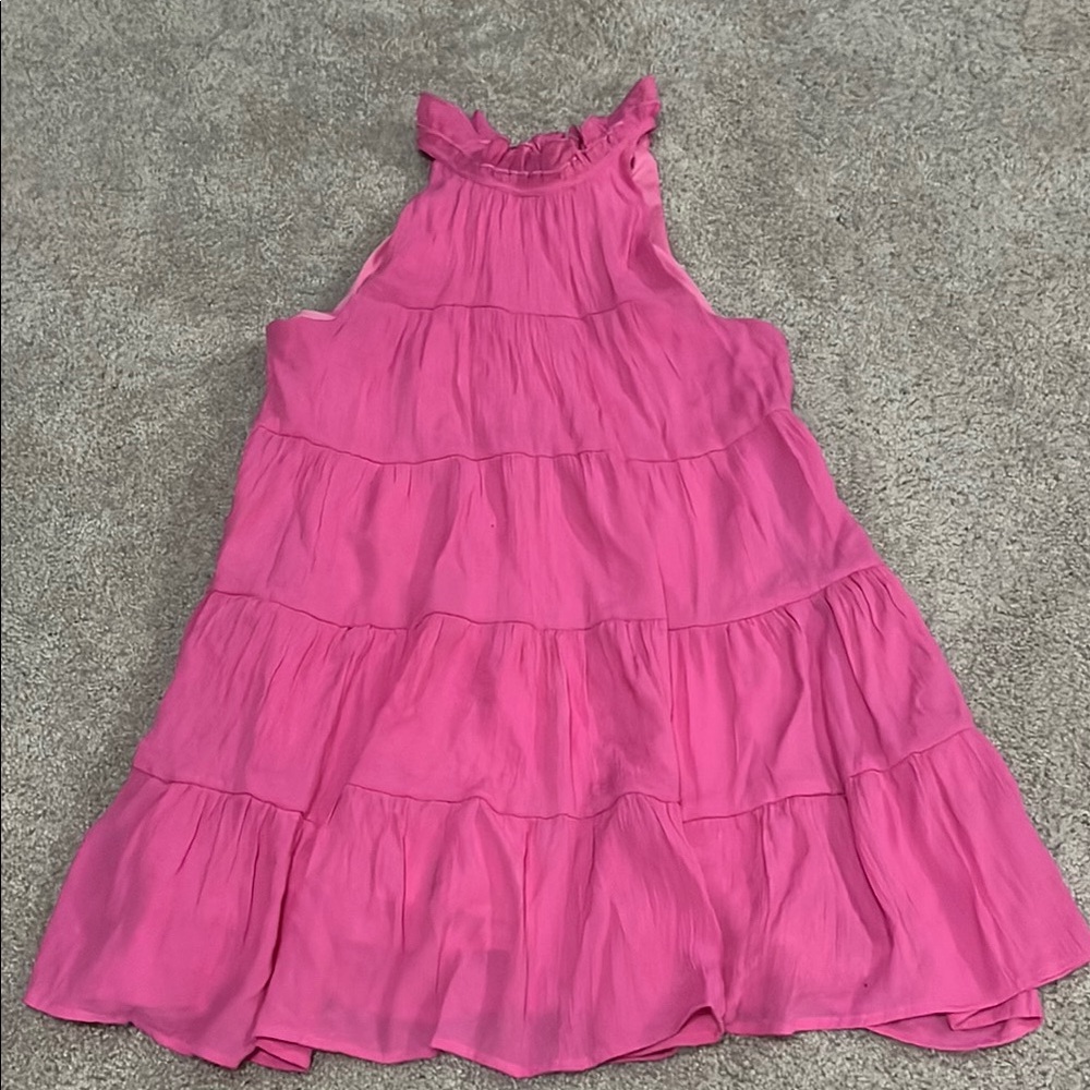 Pink Tiered Ruffled Sundress